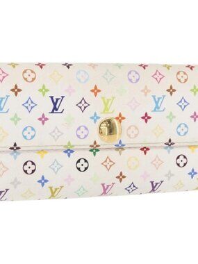 LOUIS VUITTON Monogram Multicolor Portefeuille Sarah Wallet M93745 Auth 163012